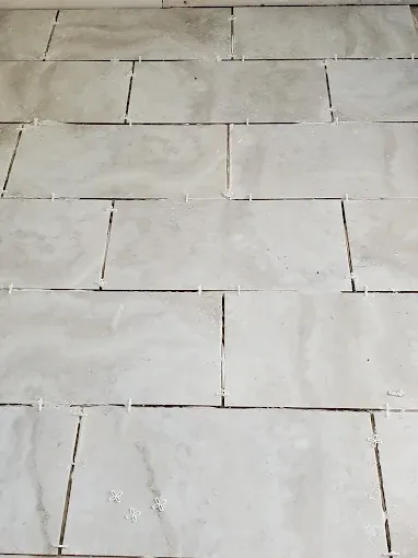 Tile floor installation